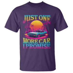 Funny Car Lover T Shirt Just One More Car I Promise TS09 Purple Print Your Wear