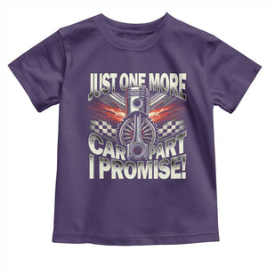 Funny Car Lover Toddler T Shirt Just One More Car Part I Promise TS09 Purple Print Your Wear