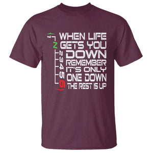 Motorcycle Lover T Shirt When Life Gets You Down TS09 Maroon Print Your Wear