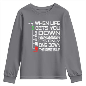 Motorcycle Lover Youth Sweatshirt When Life Gets You Down TS09 Charcoal Print Your Wear
