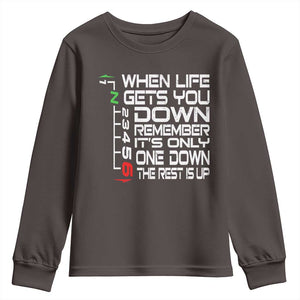 Motorcycle Lover Youth Sweatshirt When Life Gets You Down TS09 Dark Chocolate Print Your Wear