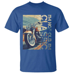 Funny Biker T Shirt I'm Not Old I'm Classic Motorcycle Rider TS09 Royal Blue Print Your Wear