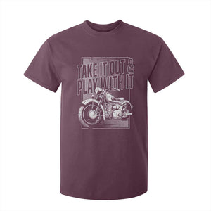 Motorcycle Rider T Shirt For Kid Take It Out And Play With It TS09 Maroon Print Your Wear