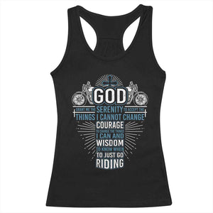 Christian Motorcycle Rider Racerback Tank Top God Grant Me The Serenity To Accept The Things I Cannot Change TS09 Black Print Your Wear