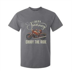 Motorcycle Rider T Shirt For Kid Lifes A Journey Enjoy The Ride Biker TS09 Charcoal Print Your Wear