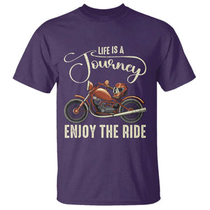 Motorcycle Rider T Shirt Lifes A Journey Enjoy The Ride Biker TS09 Purple Print Your Wear