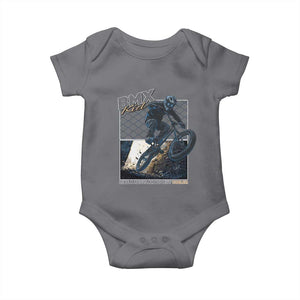 BMX Kid Baby Onesie Like A Regular Kid But Cooler Cyclist Bicycle TS09 Charcoal Print Your Wear