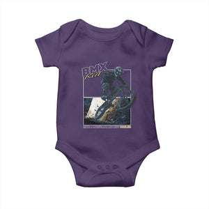 BMX Kid Baby Onesie Like A Regular Kid But Cooler Cyclist Bicycle TS09 Purple Print Your Wear