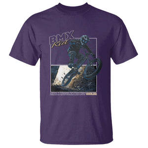 BMX Kid T Shirt Like A Regular Kid But Cooler Cyclist Bicycle TS09 Purple Print Your Wear