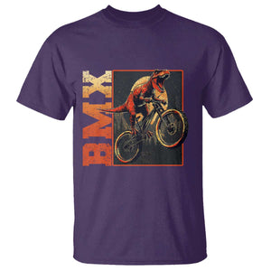 BMX Cyclist Bicycle T Shirt Funny Dinosaur Riding TS09 Purple Print Your Wear