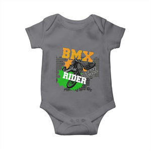 BMX Rider Cyclist Bicycle Baby Onesie TS09 Charcoal Print Your Wear