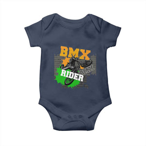 BMX Rider Cyclist Bicycle Baby Onesie TS09 Navy Print Your Wear