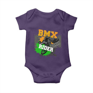 BMX Rider Cyclist Bicycle Baby Onesie TS09 Purple Print Your Wear