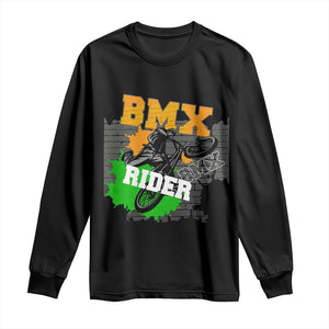 BMX Rider Cyclist Bicycle Long Sleeve Shirt TS09 Black Print Your Wear