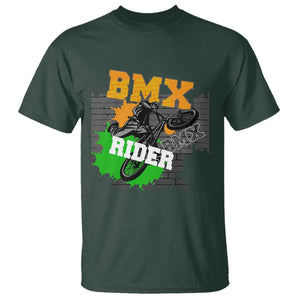 BMX Rider Cyclist Bicycle T Shirt TS09 Dark Forest Green Print Your Wear