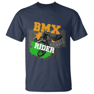 BMX Rider Cyclist Bicycle T Shirt TS09 Navy Print Your Wear