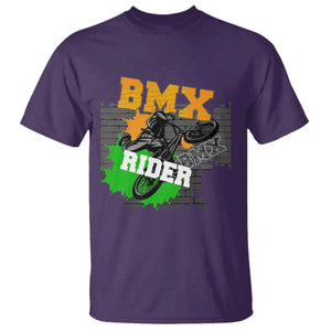 BMX Rider Cyclist Bicycle T Shirt TS09 Purple Print Your Wear