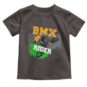 BMX Rider Cyclist Bicycle Toddler T Shirt TS09 Dark Chocolate Print Your Wear