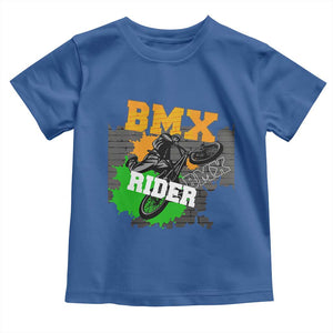 BMX Rider Cyclist Bicycle Toddler T Shirt TS09 Royal Blue Print Your Wear