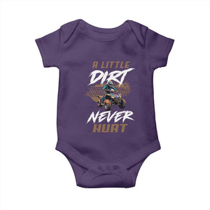 Quad Bike Baby Onesie A Little Dirt Never Hurt 4 Wheeler TS09 Purple Print Your Wear