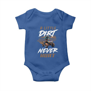 Quad Bike Baby Onesie A Little Dirt Never Hurt 4 Wheeler TS09 Royal Blue Print Your Wear