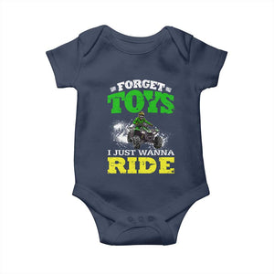 Funny Quad Bike Kid Baby Onesie Forget Toys I Just Wanna Ride TS09 Navy Print Your Wear