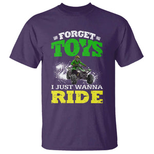Funny Quad Bike Kid T Shirt Forget Toys I Just Wanna Ride TS09 Purple Print Your Wear