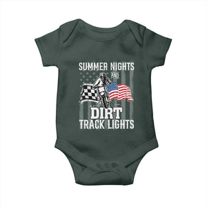 Dirt Bike Baby Onesie Summer Nights Dirt Track Lights Racing TS09 Print Your Wear