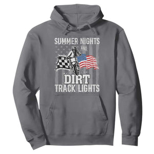 Dirt Bike Hoodie Summer Nights Dirt Track Lights Racing TS09 Charcoal Print Your Wear