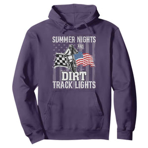Dirt Bike Hoodie Summer Nights Dirt Track Lights Racing TS09 Purple Print Your Wear