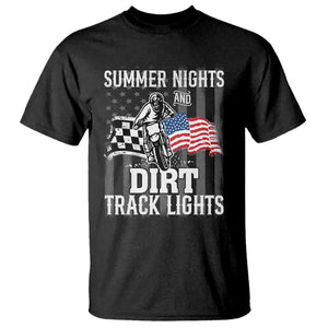 Dirt Bike T Shirt Summer Nights Dirt Track Lights Racing TS09 Black Print Your Wear