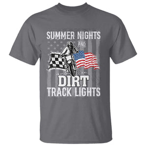 Dirt Bike T Shirt Summer Nights Dirt Track Lights Racing TS09 Charcoal Print Your Wear