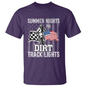 Dirt Bike T Shirt Summer Nights Dirt Track Lights Racing TS09 Purple Print Your Wear