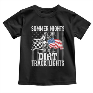 Dirt Bike Toddler T Shirt Summer Nights Dirt Track Lights Racing TS09 Black Print Your Wear