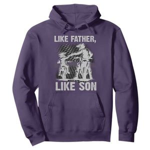 Like Father Like Son Dirt Bike Hoodie TS09 Purple Print Your Wear