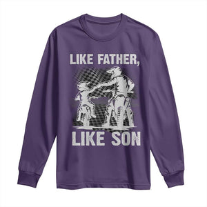 Like Father Like Son Dirt Bike Long Sleeve Shirt TS09 Purple Print Your Wear