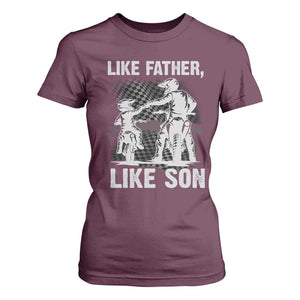 Like Father Like Son Dirt Bike T Shirt For Women TS09 Maroon Print Your Wear