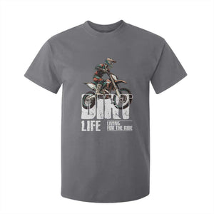 Dirt Bike T Shirt For Kid Dirt Life Living For The Ride TS09 Charcoal Print Your Wear
