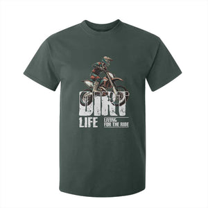 Dirt Bike T Shirt For Kid Dirt Life Living For The Ride TS09 Dark Forest Green Print Your Wear