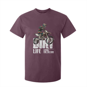 Dirt Bike T Shirt For Kid Dirt Life Living For The Ride TS09 Maroon Print Your Wear