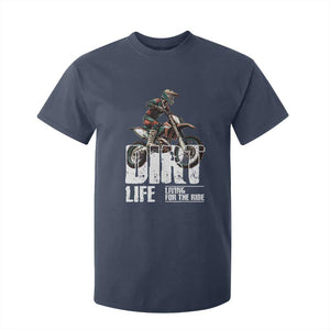 Dirt Bike T Shirt For Kid Dirt Life Living For The Ride TS09 Navy Print Your Wear