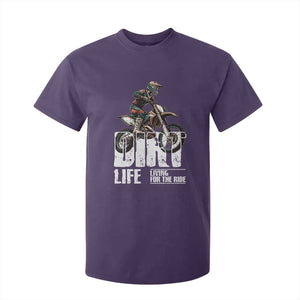 Dirt Bike T Shirt For Kid Dirt Life Living For The Ride TS09 Purple Print Your Wear