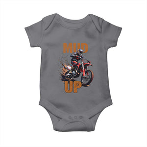 Dirt Bike Mud Up Baby Onesie TS09 Charcoal Print Your Wear
