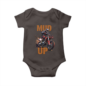 Dirt Bike Mud Up Baby Onesie TS09 Dark Chocolate Print Your Wear