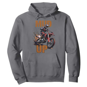 Dirt Bike Mud Up Hoodie TS09 Charcoal Print Your Wear