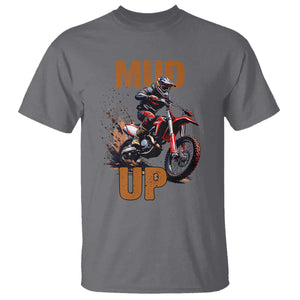 Dirt Bike Mud Up T Shirt TS09 Charcoal Print Your Wear