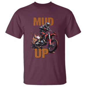 Dirt Bike Mud Up T Shirt TS09 Maroon Print Your Wear