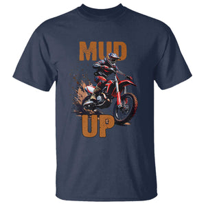 Dirt Bike Mud Up T Shirt TS09 Navy Print Your Wear
