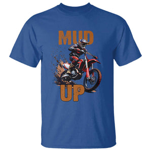Dirt Bike Mud Up T Shirt TS09 Royal Blue Print Your Wear