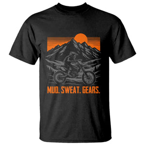 Mud Sweat Gears Dirt Bike T Shirt TS09 Black Print Your Wear